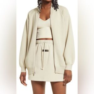 Essentials Fear Of God Women's Wheat Zip Knit Cardigan